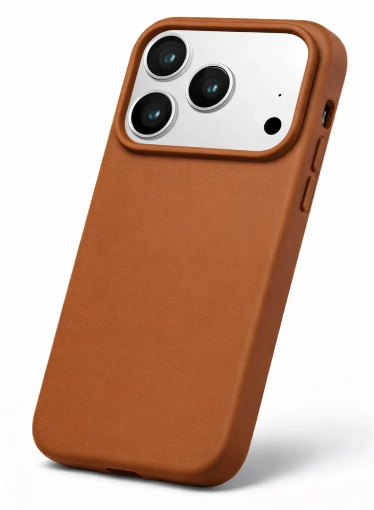 موبكوس جراب جلدي لهاتف آيفون 17 برو - لون بني فاتح مع شحن لاسلكي مغناطيسي، مصنوع من جلد فاخر. يجمع هذا الجراب الفاخر بين الأناقة والمتانة، مما يوفر مظهرًا أنيقًا وراقيًا مع توفير حماية فائقة.